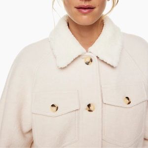 NWT Wilfred Free Pacific Shirt Jacket Size M Heather Bone